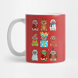 Shih Tzu Christmas Mug